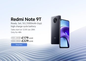 Xiaomi announces Redmi Note 9T for UK, bringing premium innovation and 5G speeds